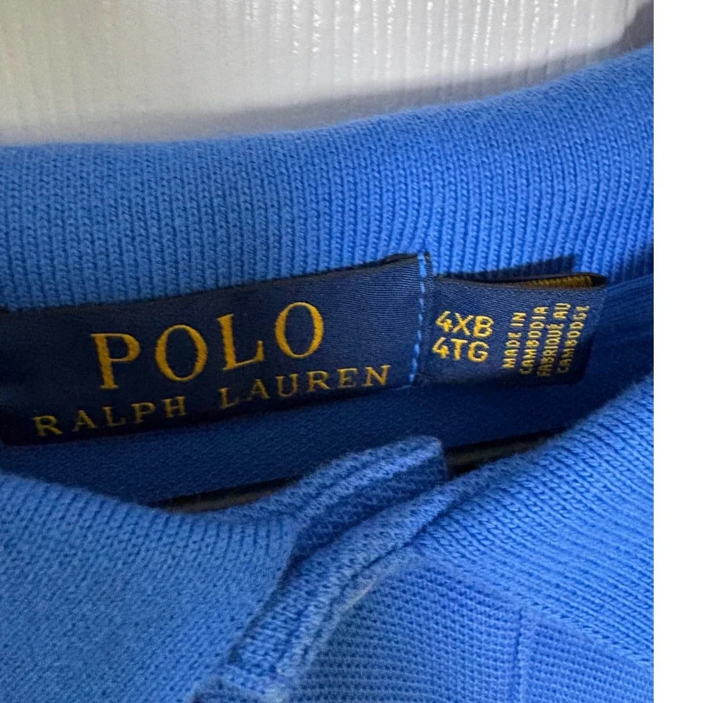 Polo Ralph Lauren Mens Royal Blue Cotton Pique Short Sleeve Polo Shirt 4XB